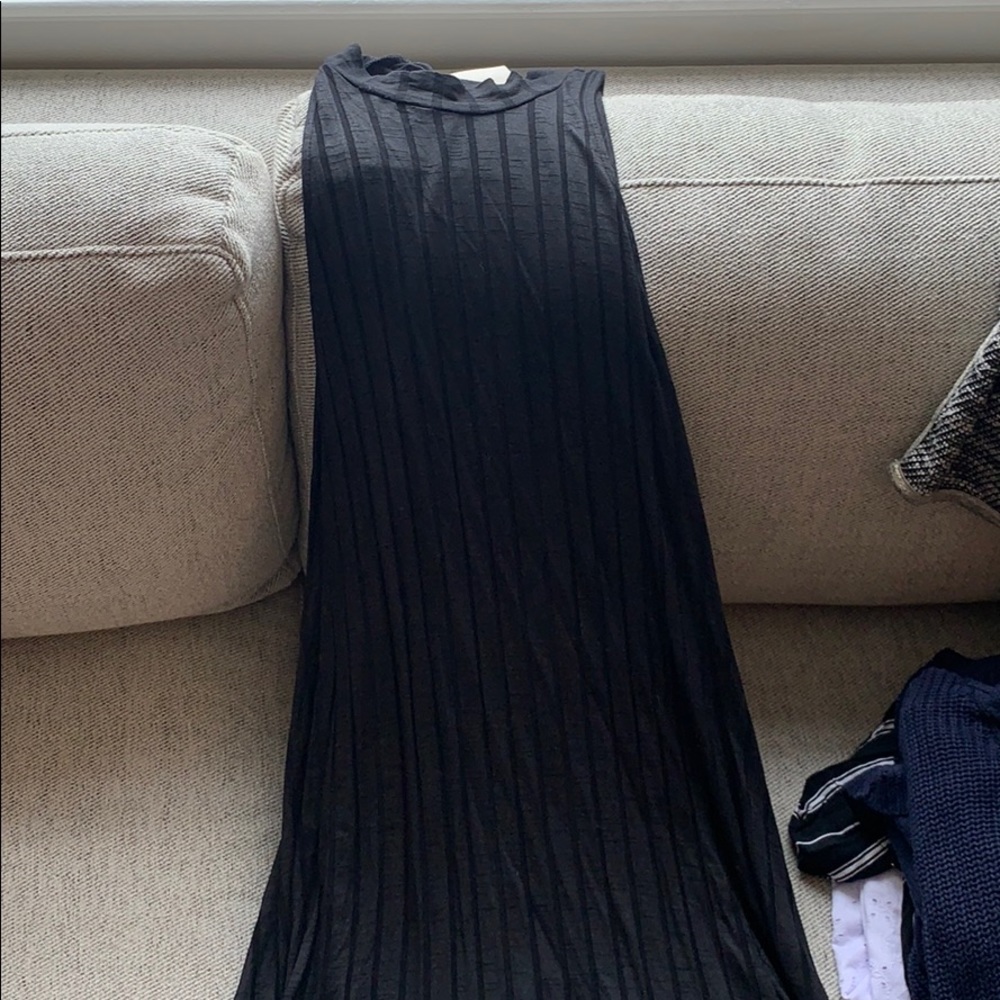 High neck black dress!